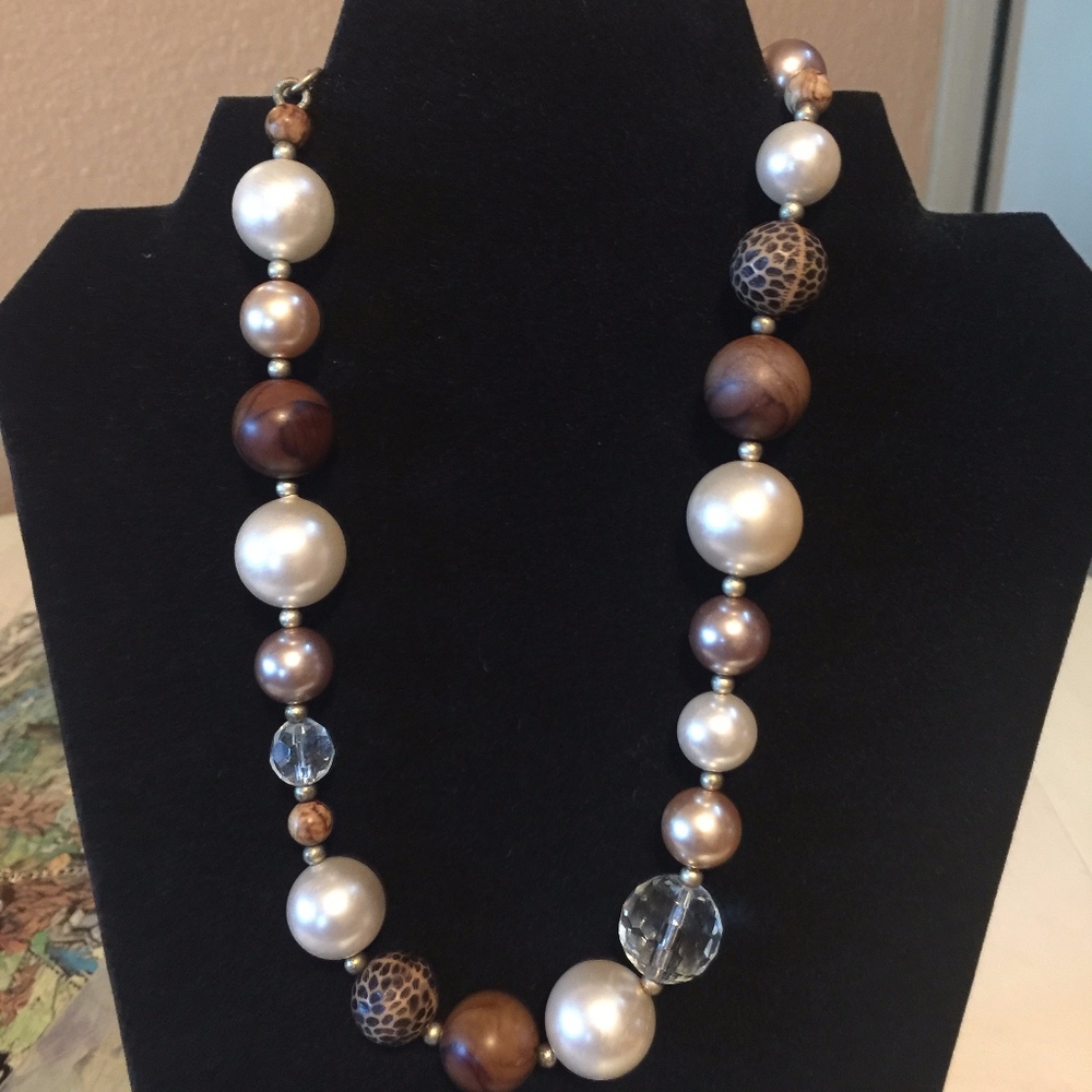 Cookie Lee Necklace, bead, pearl, stone
